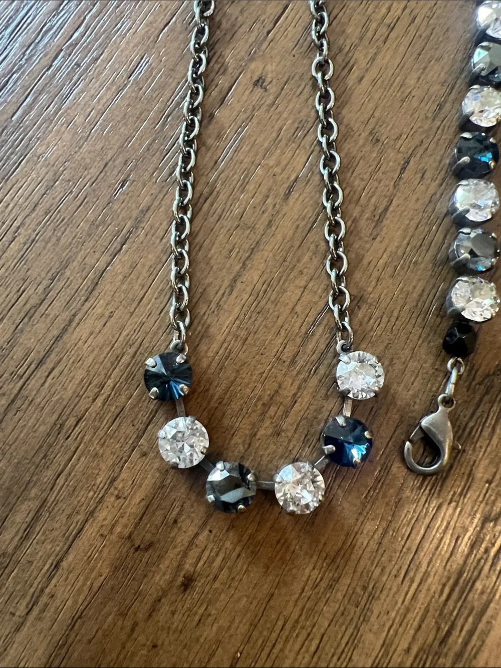 Authentic Sabika Country Star necklace & bracelet set denim blue Swarovski